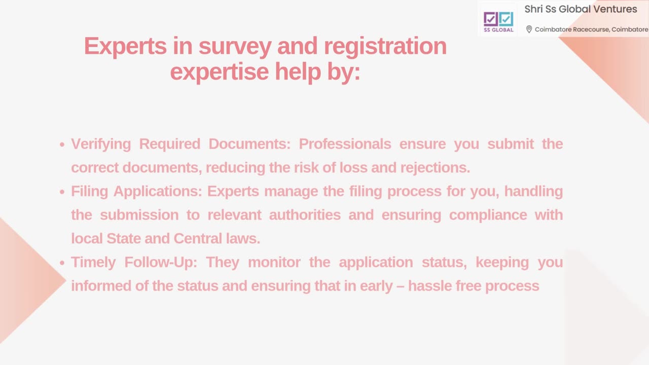 Surveys and Registrations: Handling Complexities with Ease