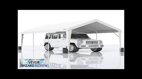 VEVOR Carport 10x20 ft Heavy Duty Car Canopy Garage Boat Shelter Party Review