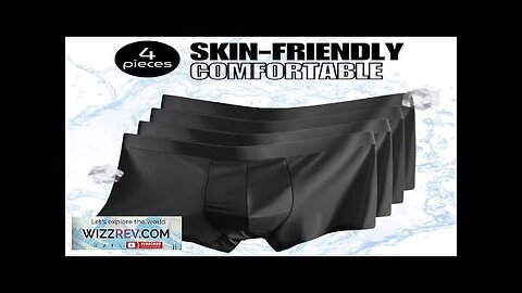 4pcs Men's Ice Silk Mesh Boxer Black Briefs Summer Thin Style Breathable Review