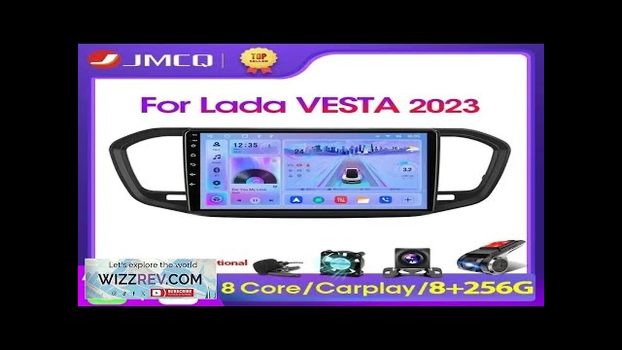 JMCQ 2 Din Car Radio Multimedia Player For Lada VESTA 2023 Android Review