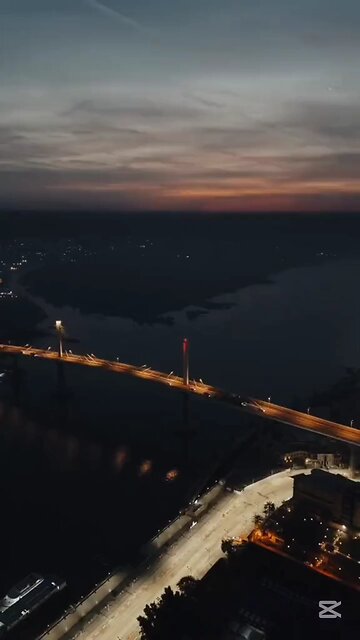A beautiful view from above: the sea at sunset in Basra, Iraq.