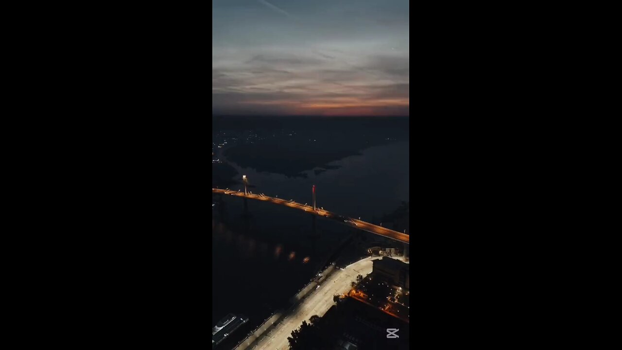 A beautiful view from above: the sea at sunset in Basra, Iraq.