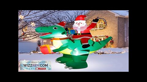 DR.DUDU 7 Ft Christmas Inflatable Santa Claus Ride on Dinosaur Build-in LED Review