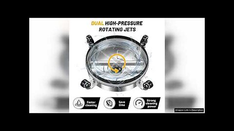 14" Pressure Washer Surface Cleaner with 4 Wheels - Stainless Steel Surface Review