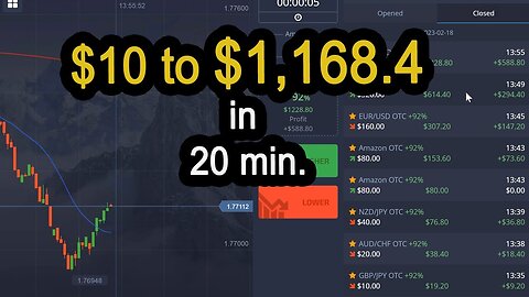 $10 to $1,168.4 in 20 Min.