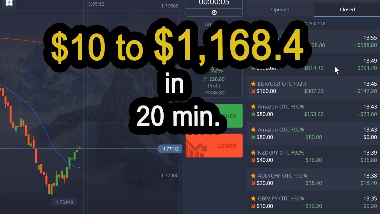 $10 to $1,168.4 in 20 Min.