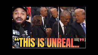 Kamala Harris Looks TRIGGERED after spotting Trump and Obama LAUGHING & CHATTING!