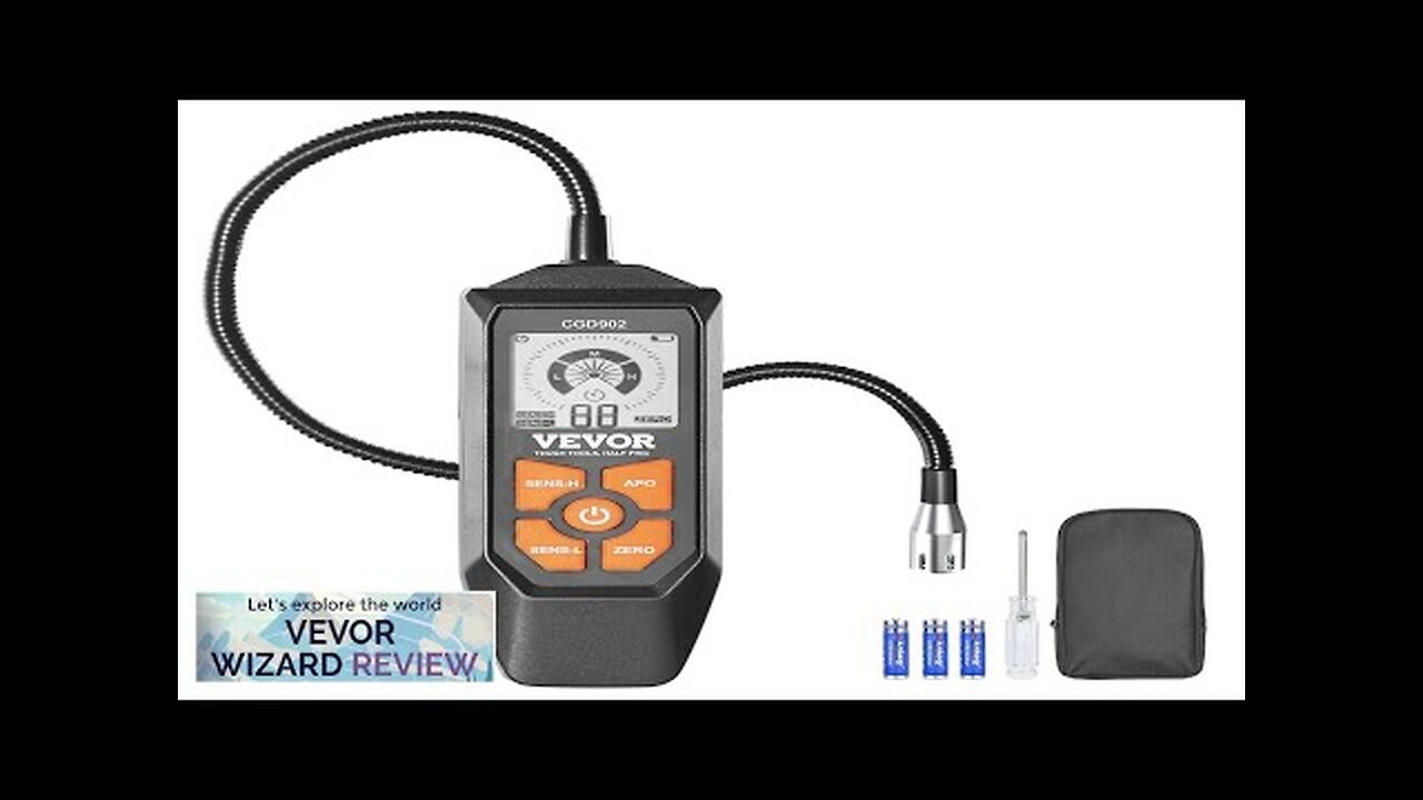 VEVOR Gas Leak Detector 50-10000 PPM Natural Gas Detector with 18.5-inch Probe Review