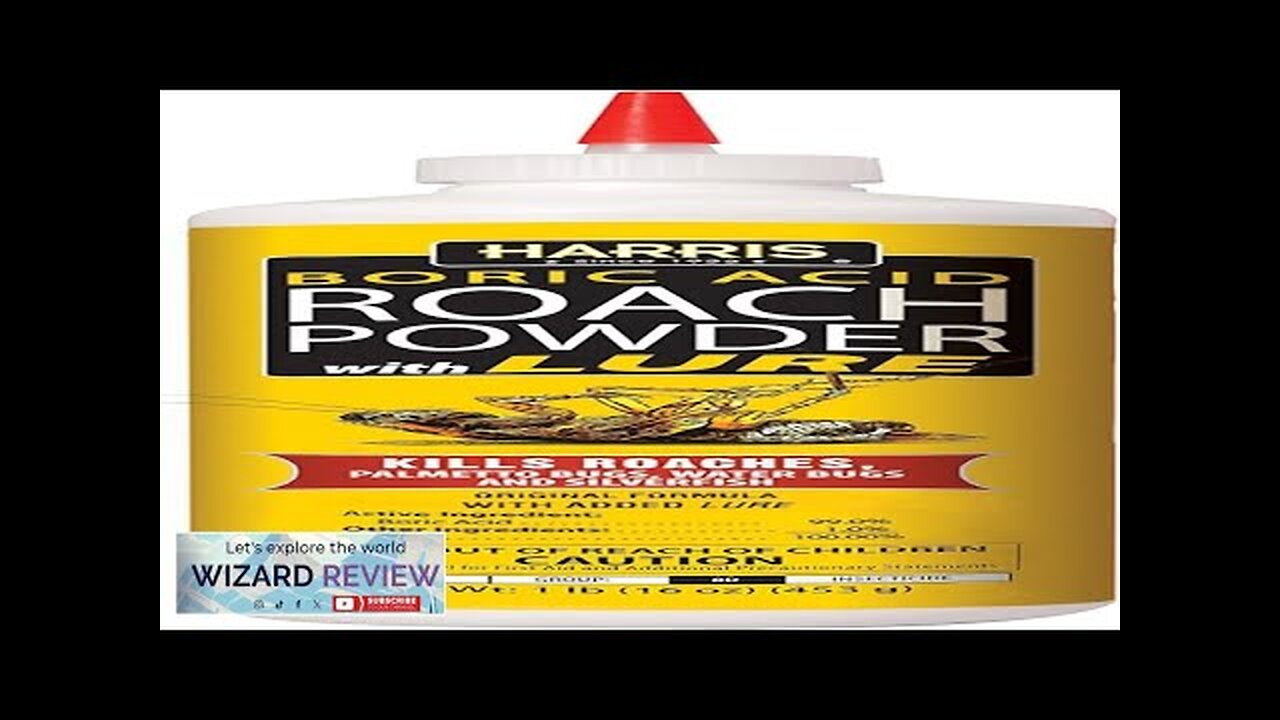 HARRIS Boric Acid Roach and Silverfish Killer Powder w/Lure for Insects (16oz) Review