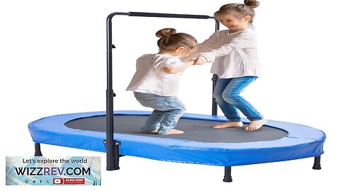 56" Trampoline for Kids Foldable Mini Toddler Trampoline Indoor Outdoor Review