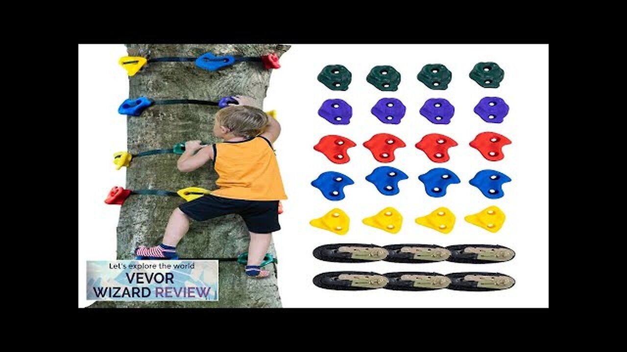 VEVOR Ninja Tree Climbing Kit 20 Tree Climbing Holds 6 Ratchet Straps Review