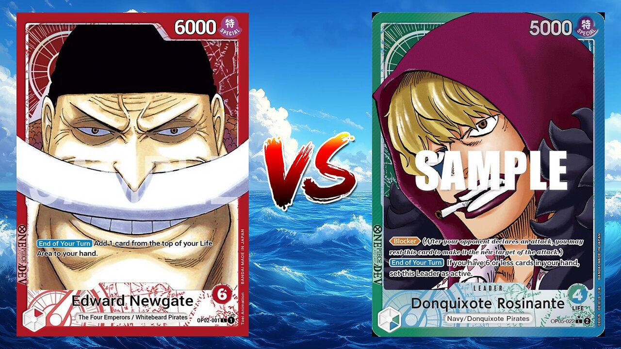 One Piece TCG Whitebeard VS Gecko Moria And Donquixote Rosinante!!