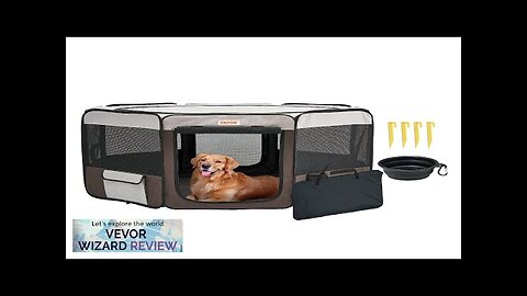 VEVOR Foldable Pet Playpen 46 inch Portable Dog Playpen Crate Kennel Review