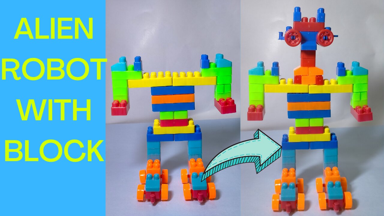 BUILDING BLOCK IDEAS | ALIEN ROBOT USING BLOCKS |