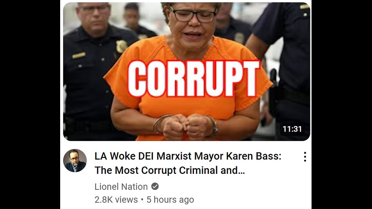 LA Woke DEI Marxist Mayor Karen Bass: GET READY TO RUMBLE