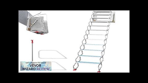 VEVOR Attic Steps Pull Down 12 Steps Attic Stairs Alloy Attic Access Review