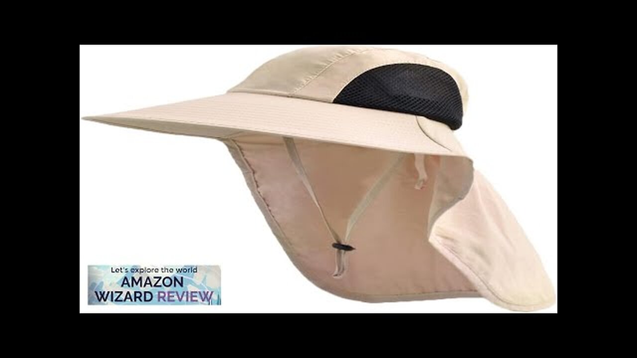 Sun Hat for Men Women with Neck FlapUPF 50+ UV Protective Hiking Review