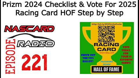 Episode 221: Prizm 2024 Checklist Review and Vote For 2025 Racing Card HOF Step by Step