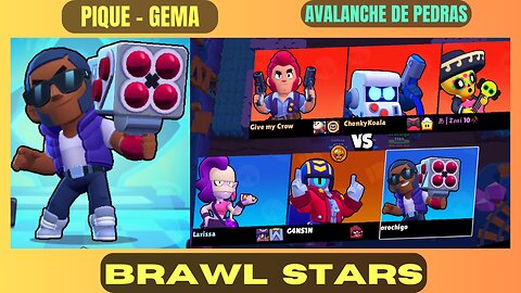 Pique - Gema Avalanche de Pedras, com o Personagem, Brock,#Part 01,Brawl Stars,Gameplay.