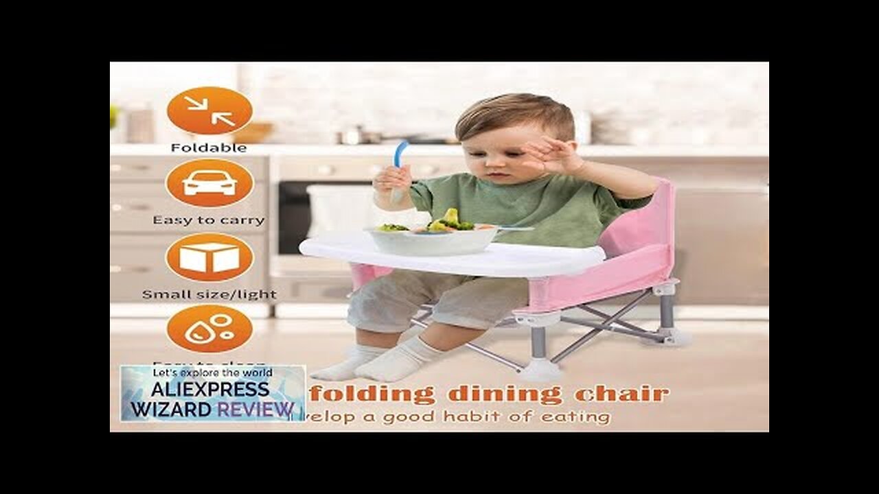 Baby Foldable Portable Dining Chair With Plate Seat Belt Children's Beach Chair Review