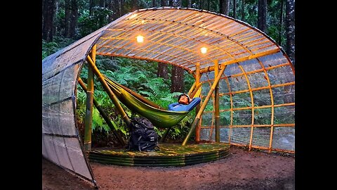 Build a warm and cozy survival cave secret cave in a rotten old tree stump #wildernessbuilding