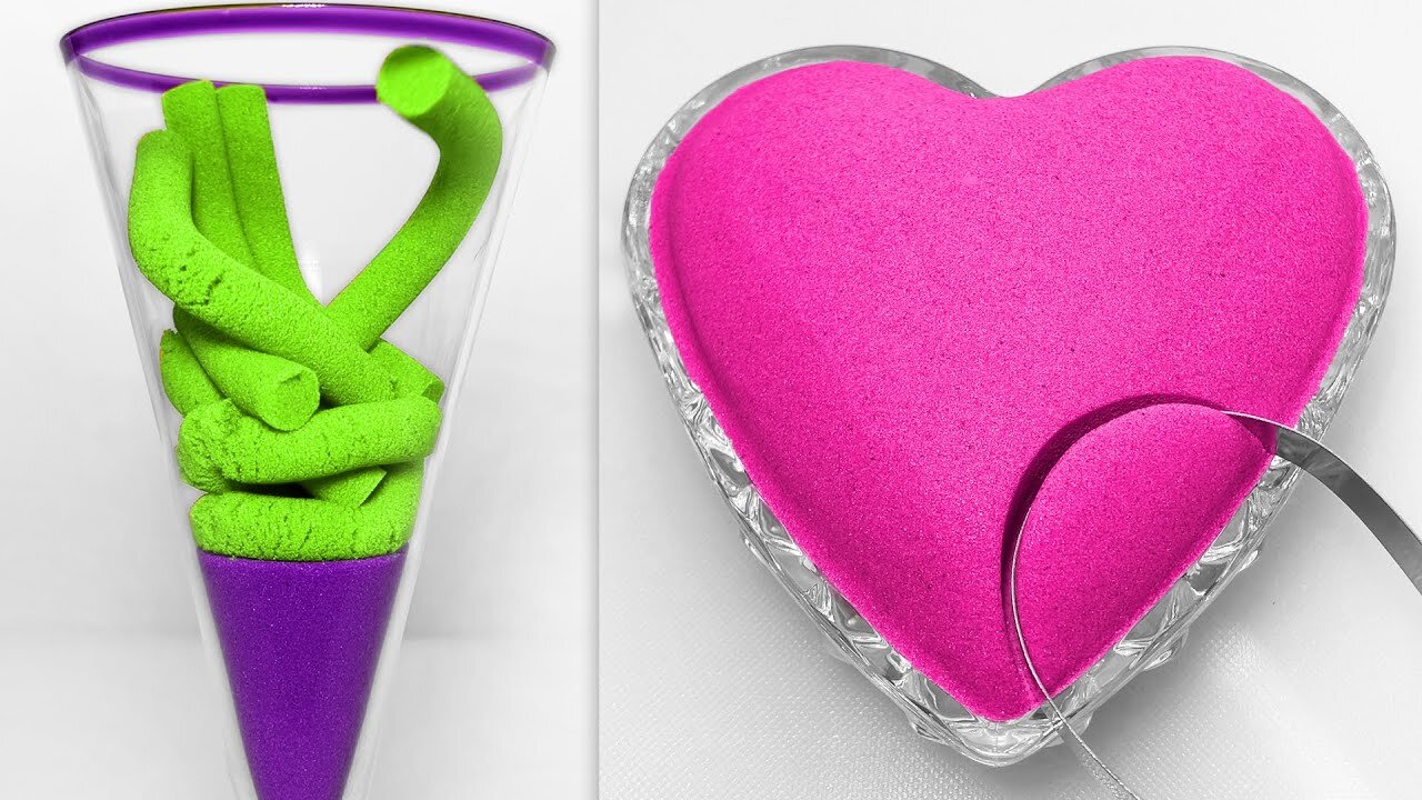 Very Satisfying and Relaxing Compilation 306 Kinetic Sand ASMR