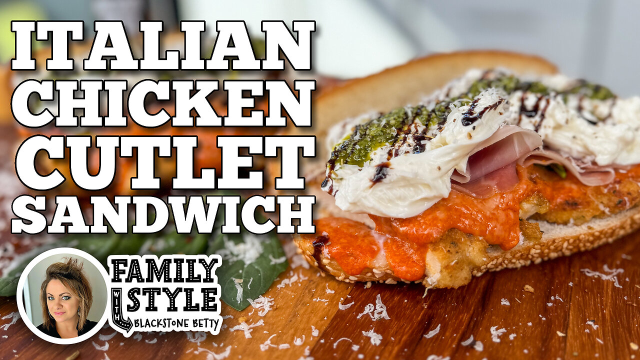 Italian Chicken Cutlet Sandwich on the Blackstone Griddle