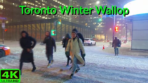 【4K】Major Winter Storm hits Toronto Downtown snow storm walk Canada 🇨🇦