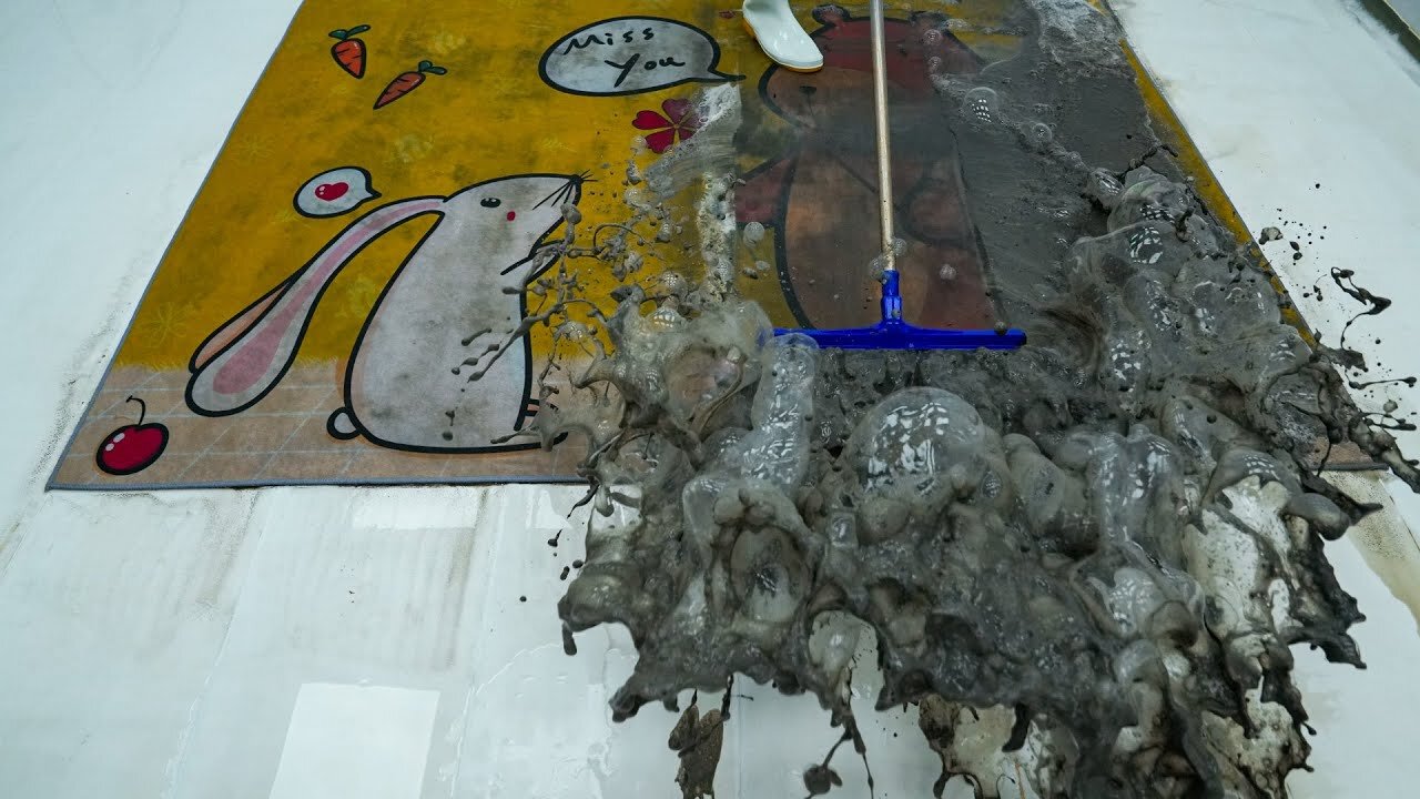 Satisfying Video - You Wont Believe The Pattern That's Under This Filthy Rug - ASMR Cleaning