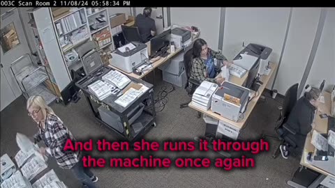 Orange County, CA Election Worker Repeatedly Scans Huge Stack of Ballots THREE TIMES