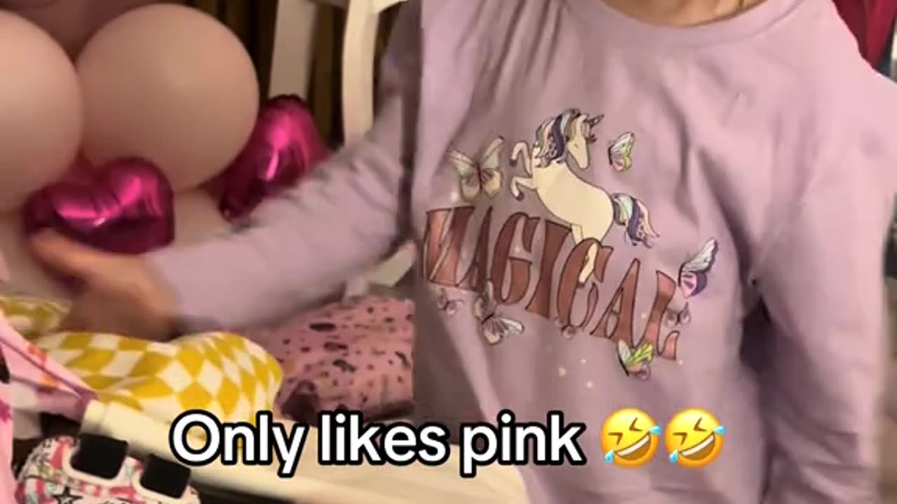 Only likes pink 😂