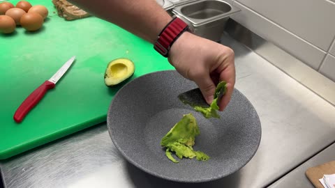 Keto Delight Eggs with Avocado and Juicy Pork Rib