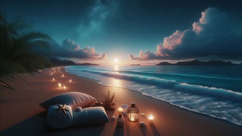 Let Serene Ocean Waves Wash Away Your Fatigue | Relaxing Beach Ambience for Sleep