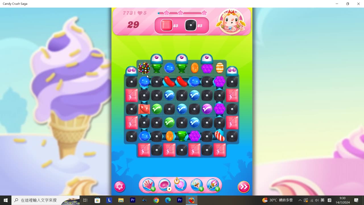 Candy Crush Saga Record (Level 773)