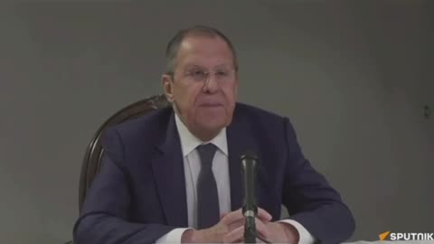 Russia's Sergey Lavrov speaks after peace talks with Secretary Rubio