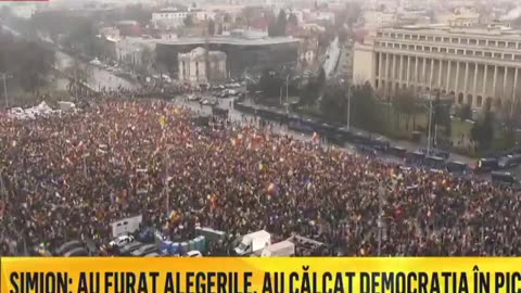 300k people on the road in Romania for Georgescu