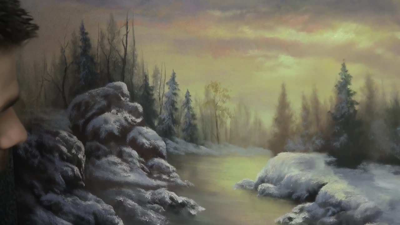 Snowy Sunset | Paint with Kevin