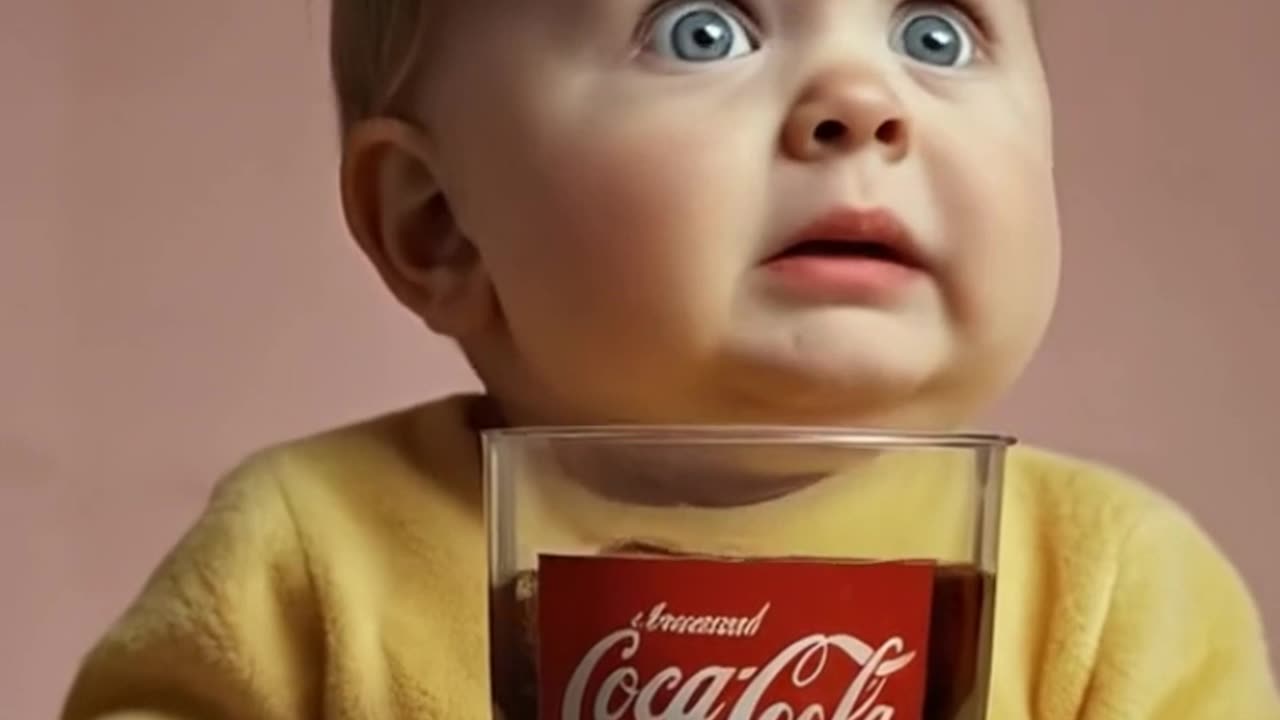 cute boy drinking coke