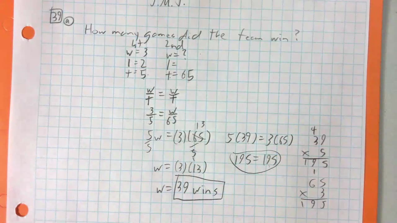 Saxon Algebra 1 Lesson 39 (a)