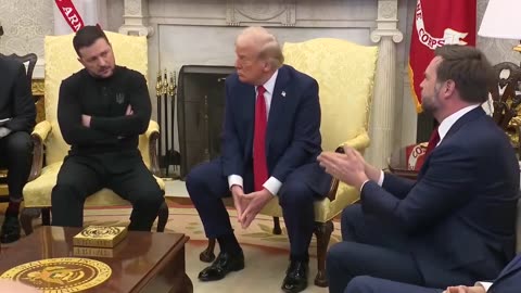 Moment Trump And Zelenksy Meeting Crashes