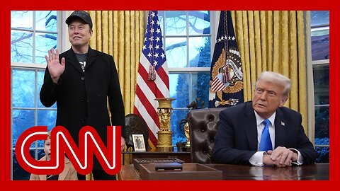 Elon Musk defends DOGE in Oval Office with Trump