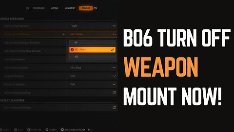 How to Turn Off Weapon Mount in BO6 - Quick Guide!