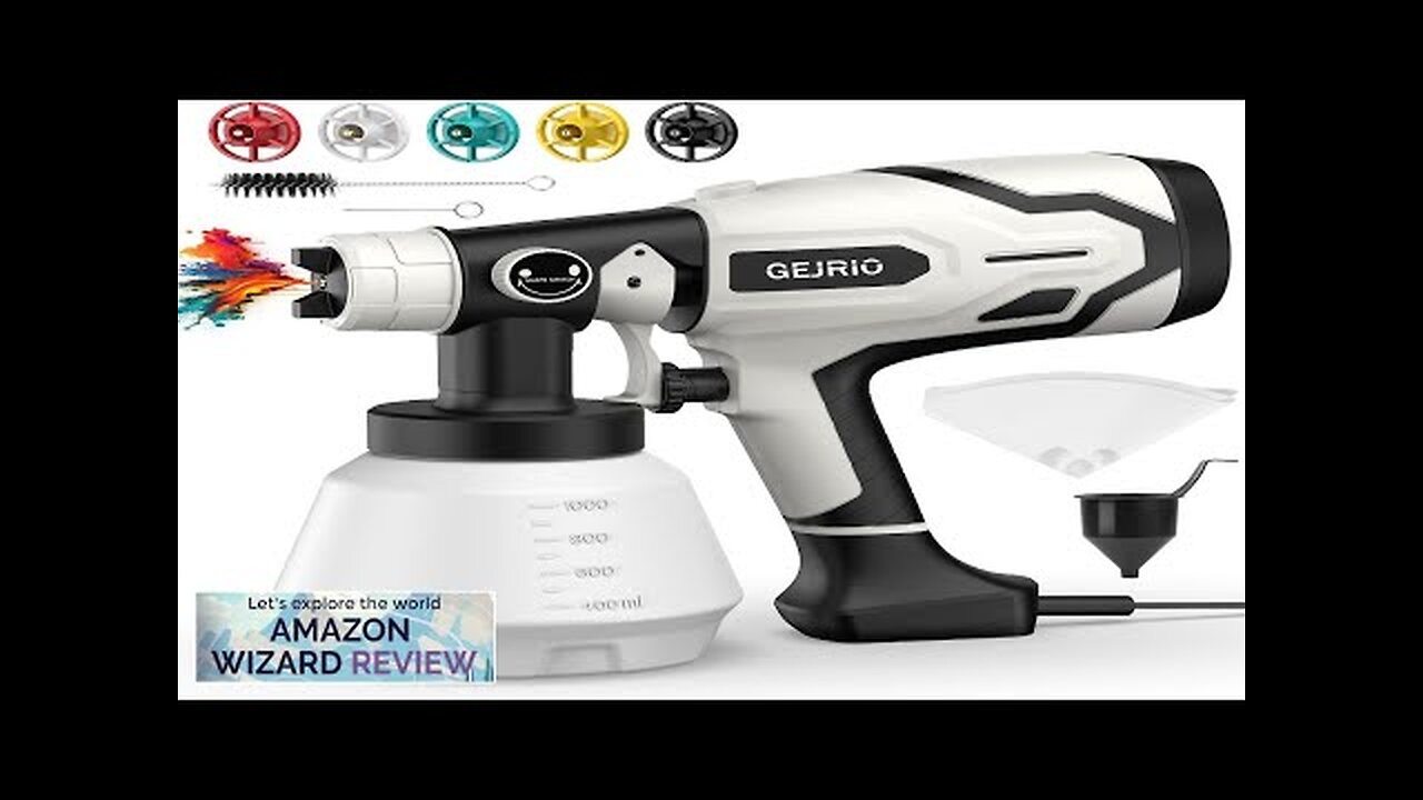 GEJRIO Paint Sprayer 1000W High Power HVLP Spray Gun 1400ML Electric Paint Review