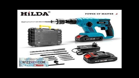 21V Brushless 4500 times/min Electric Hammer Impact Drill Cordless Multifunction Rotary Tool Review