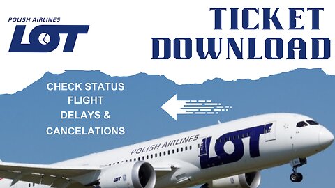 How To Download Lot Polish Airline Ticket Download || Lot Polish Airline Ticket Download PNR