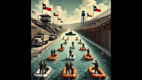 Senator Greg Abbott, puts buoys back in Rio Grande Trump ordered 1500 troops to southern boarder