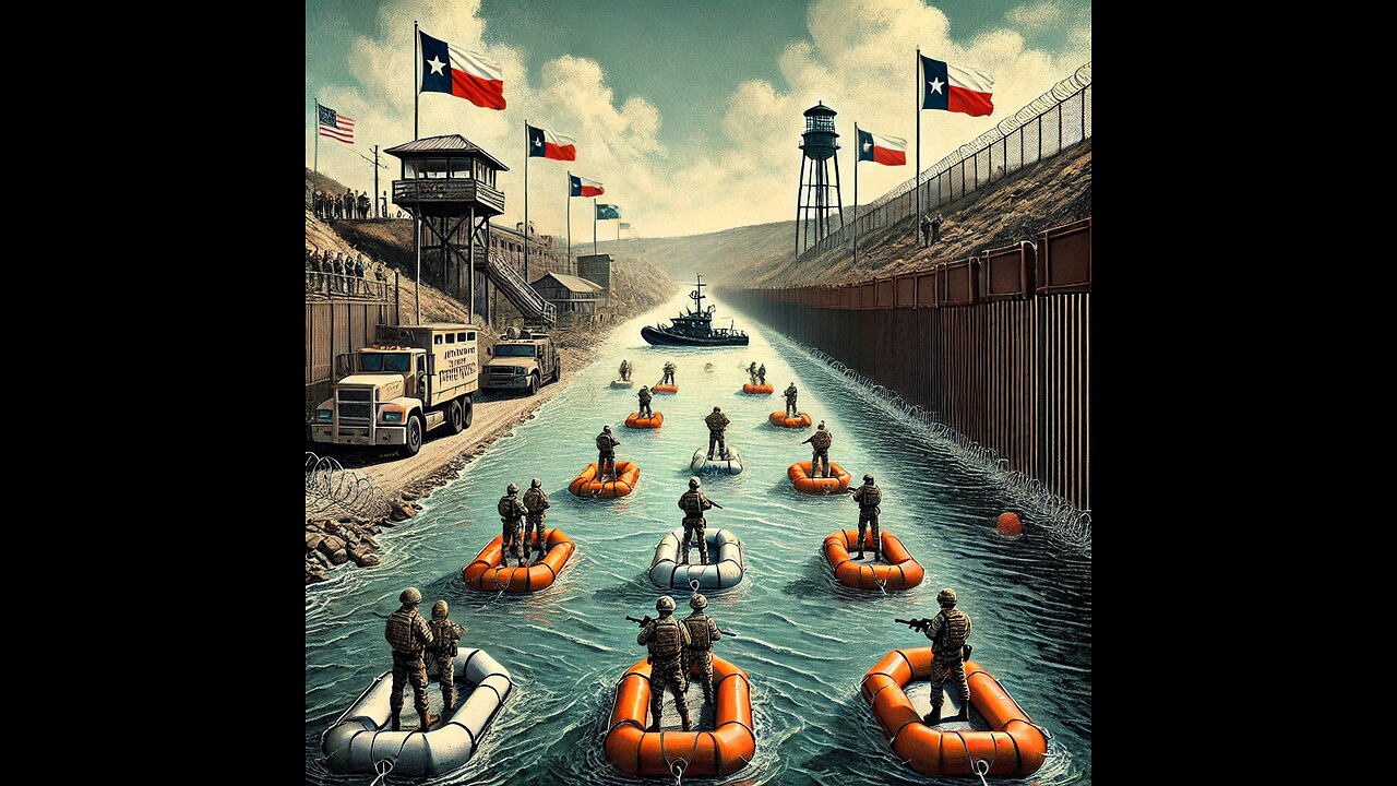Senator Greg Abbott, puts buoys back in Rio Grande Trump ordered 1500 troops to southern boarder