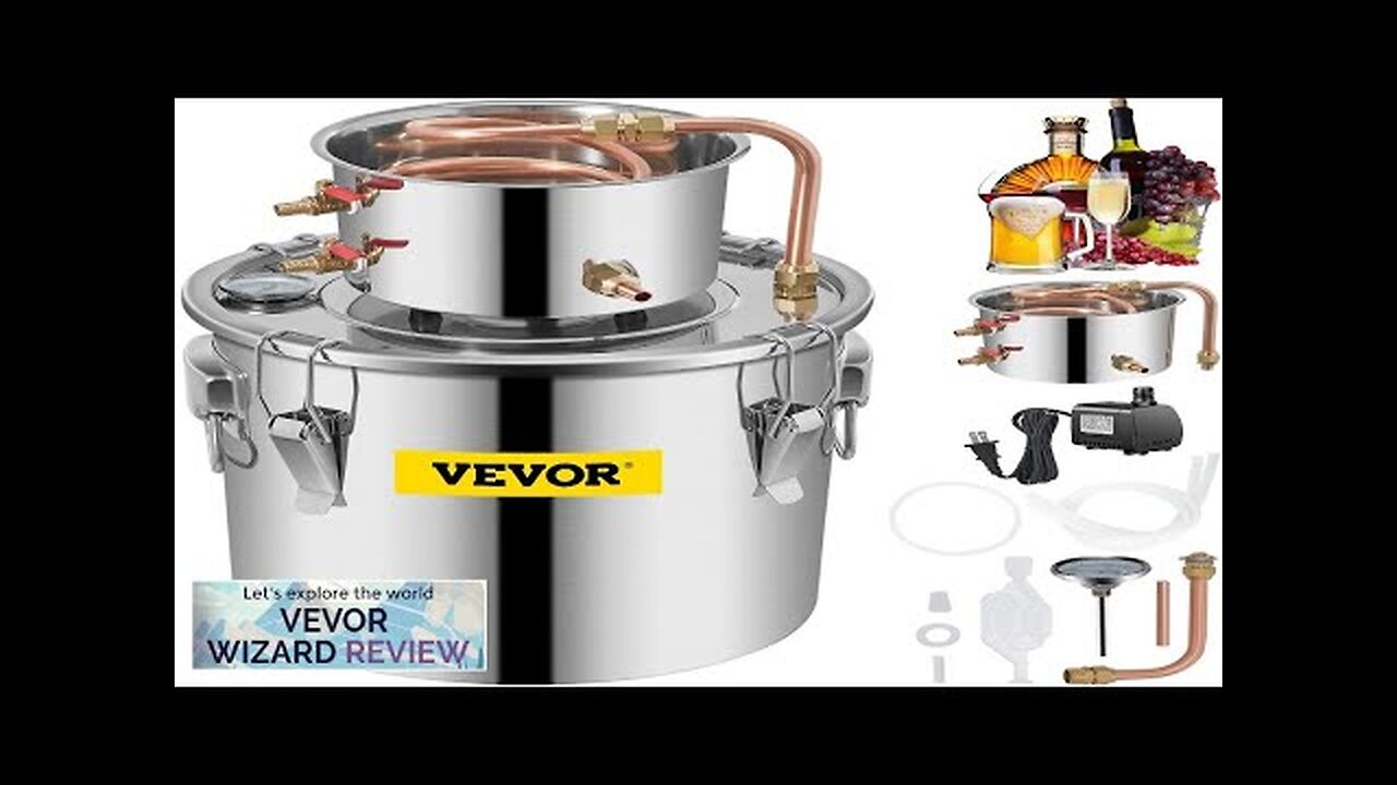 VEVOR Water Alcohol Distiller 3 Gal Distillery Kit w/Circulating Pump Alcohol Still Review