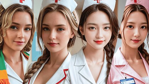 4K World Nurse Lookbook Vol.1 - 12 AI Girls in Stunning Uniforms | AI Muse | Vertical Video