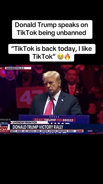 Donald Trump speaks for TikTok